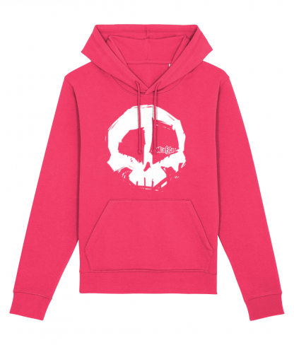 Misfits Inc Pink White Skull Hoodie Print Hoodies Skulls Hooded Sweater Organic ECO Sustainable Clothing